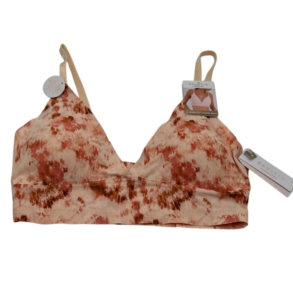 Danskin Intimates Tie-Dye Bra Laser-Cut Lounge New Medium